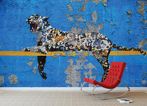 Banksy Cheetah Wall Mural Wallpaper - Canvas Art Rocks - 2