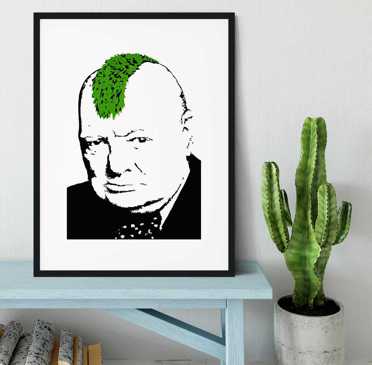 Banksy Churchill Turf War Framed Print - Canvas Art Rocks - 1