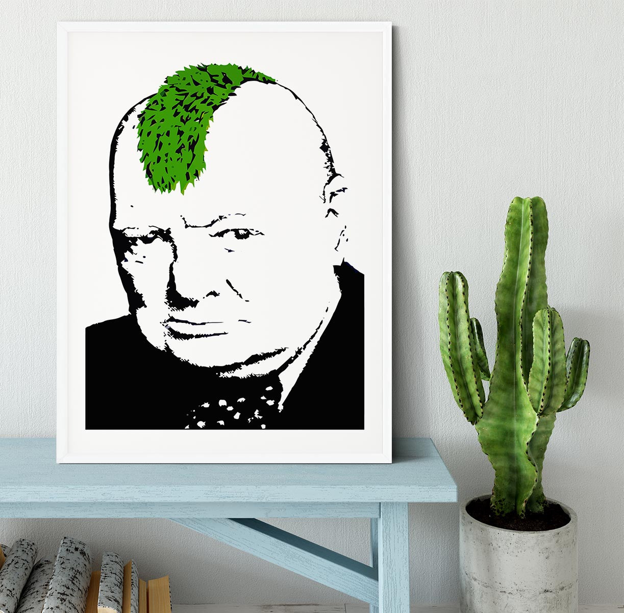 Banksy Churchill Turf War Framed Print - Canvas Art Rocks -6