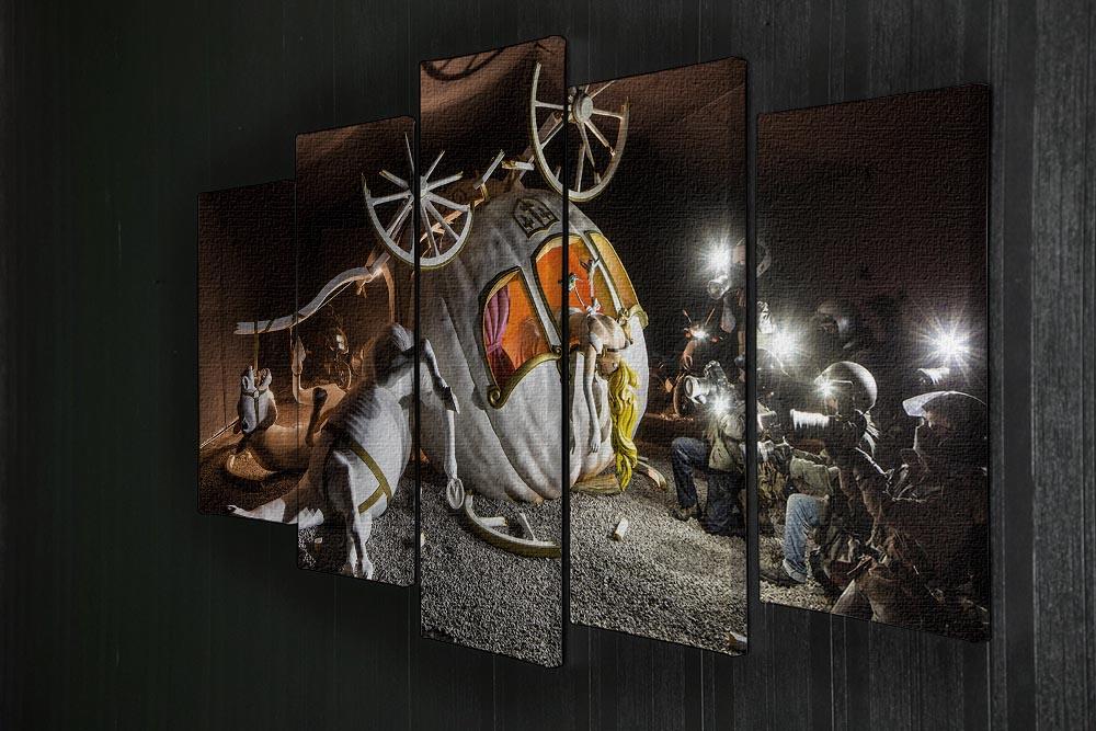 Banksy Cinderella Carriage 5 Split Panel Canvas - Canvas Art Rocks - 2