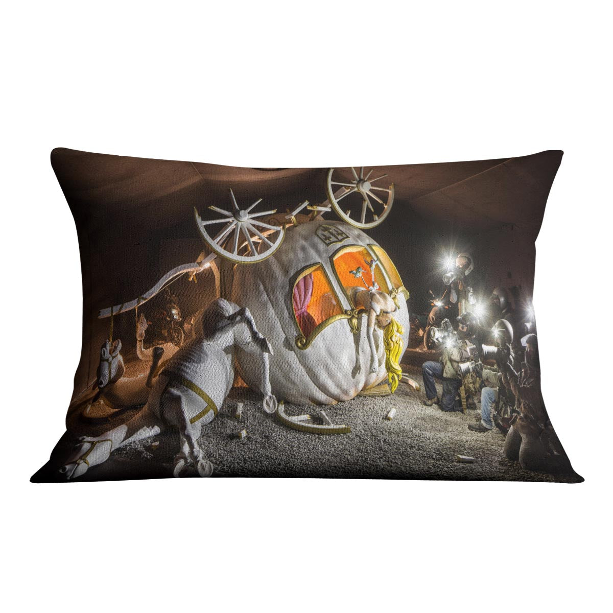 Banksy Cinderella Carriage Cushion