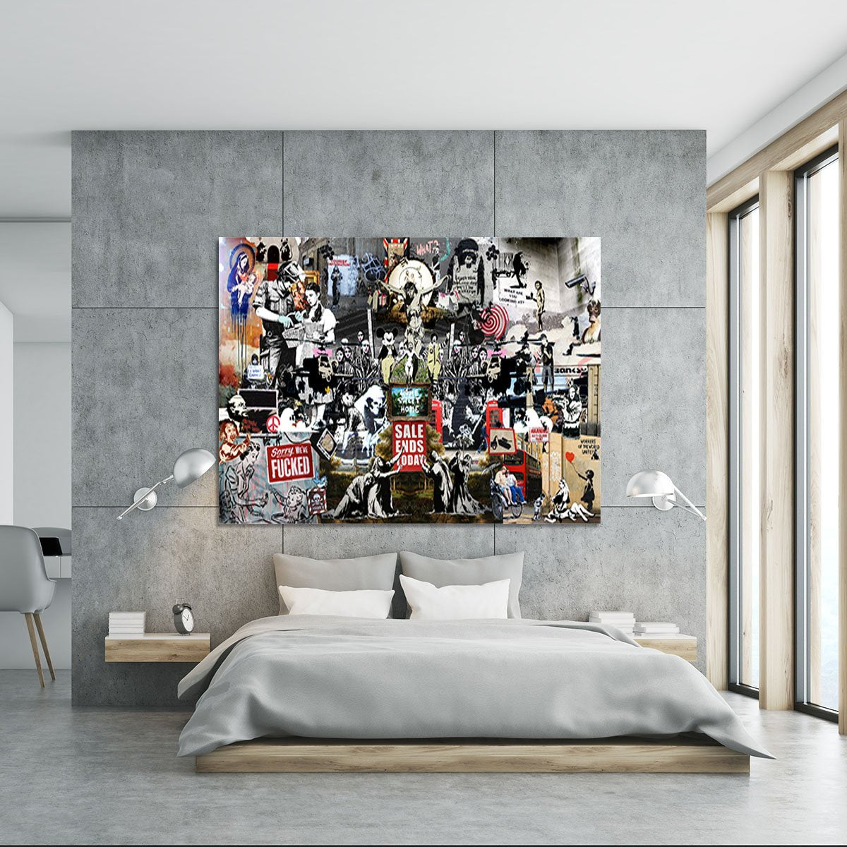 Banksy Louis Vuitton Kid Cushion  Canvas Art Rocks – Canvas Art Rocks US
