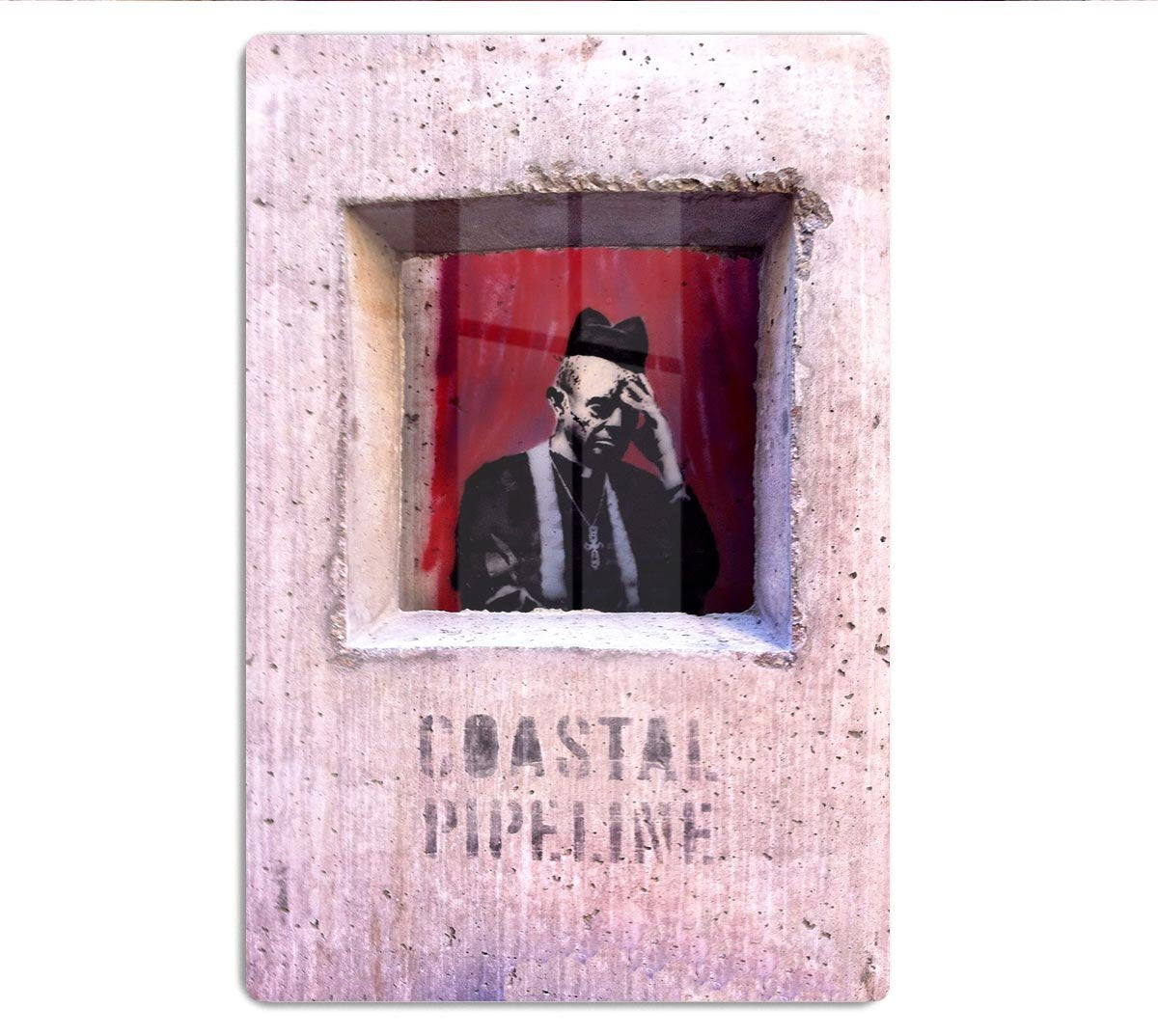 Banksy Concrete Confessional HD Metal Print