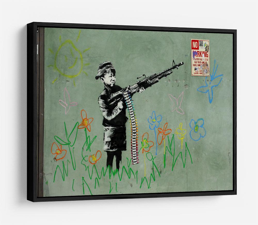 Banksy Crayon Child Soldier HD Metal Print