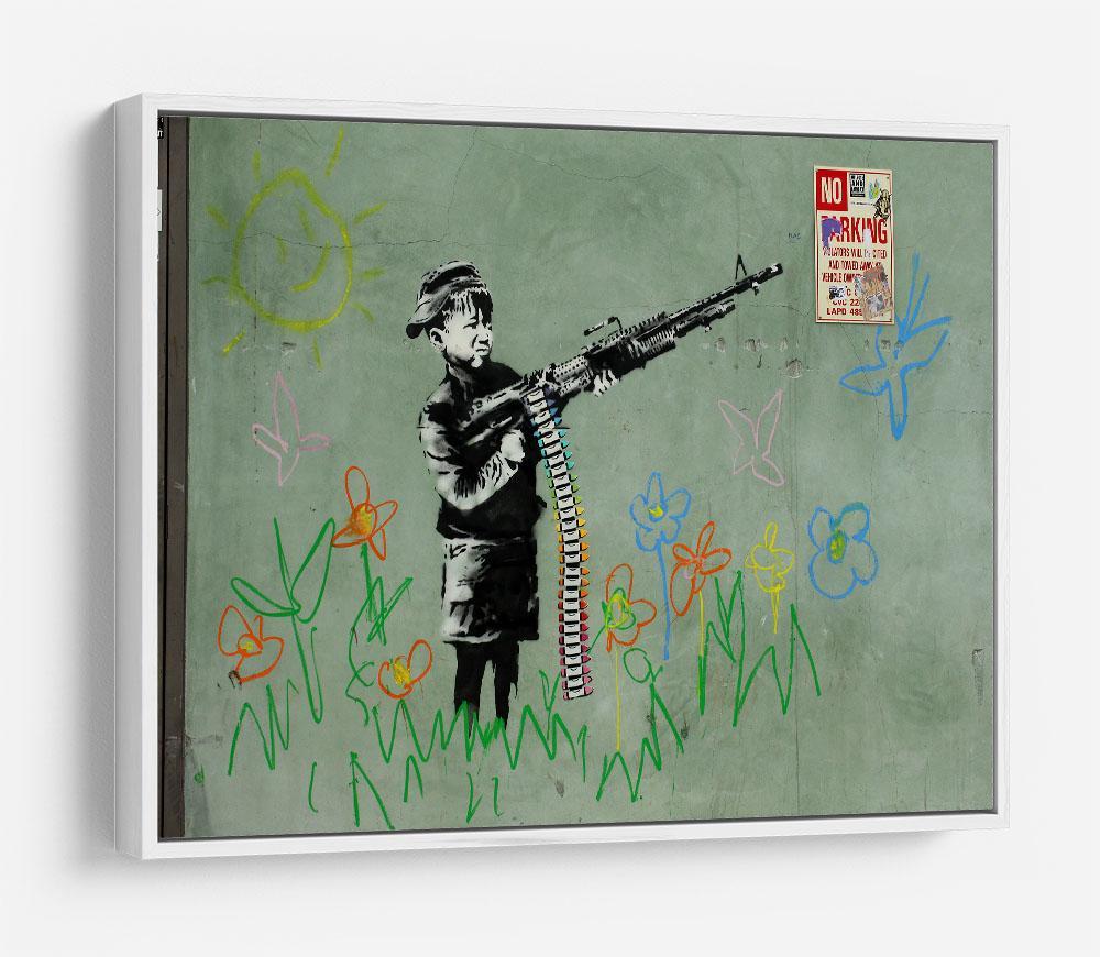 Banksy Crayon Child Soldier HD Metal Print