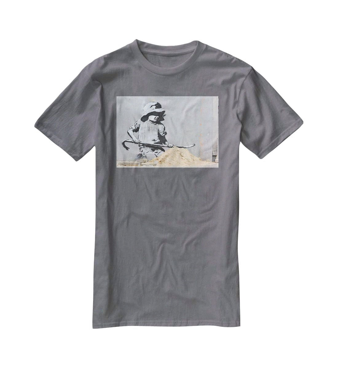 Banksy Crowbar Girl T-Shirt - Canvas Art Rocks - 3