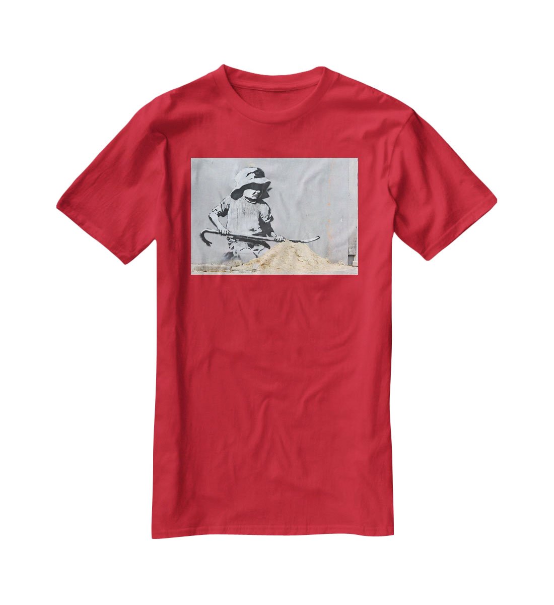 Banksy Crowbar Girl T-Shirt - Canvas Art Rocks - 4
