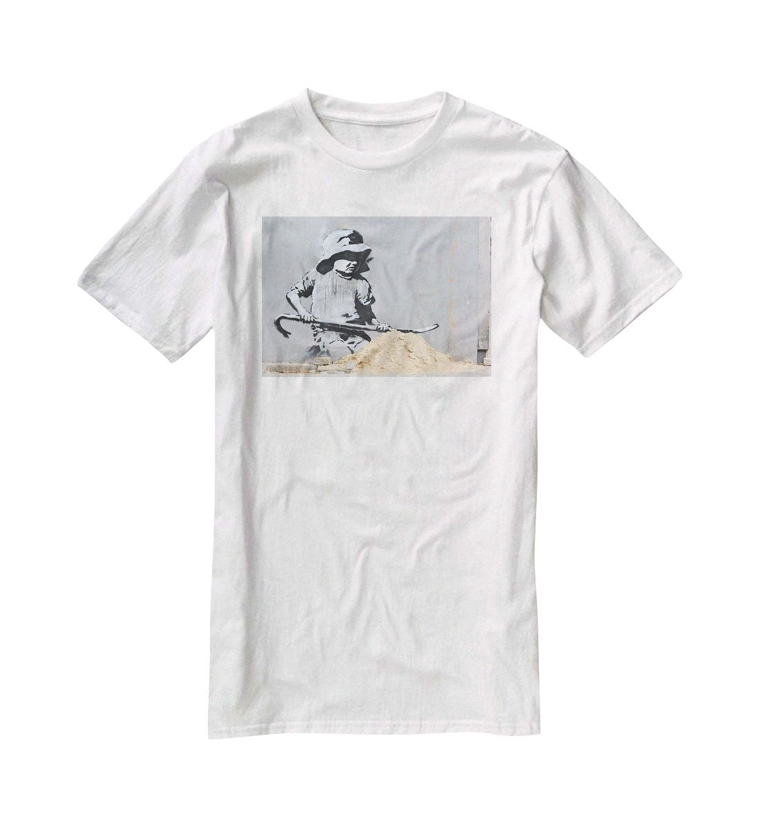 Banksy Crowbar Girl T-Shirt - Canvas Art Rocks - 5
