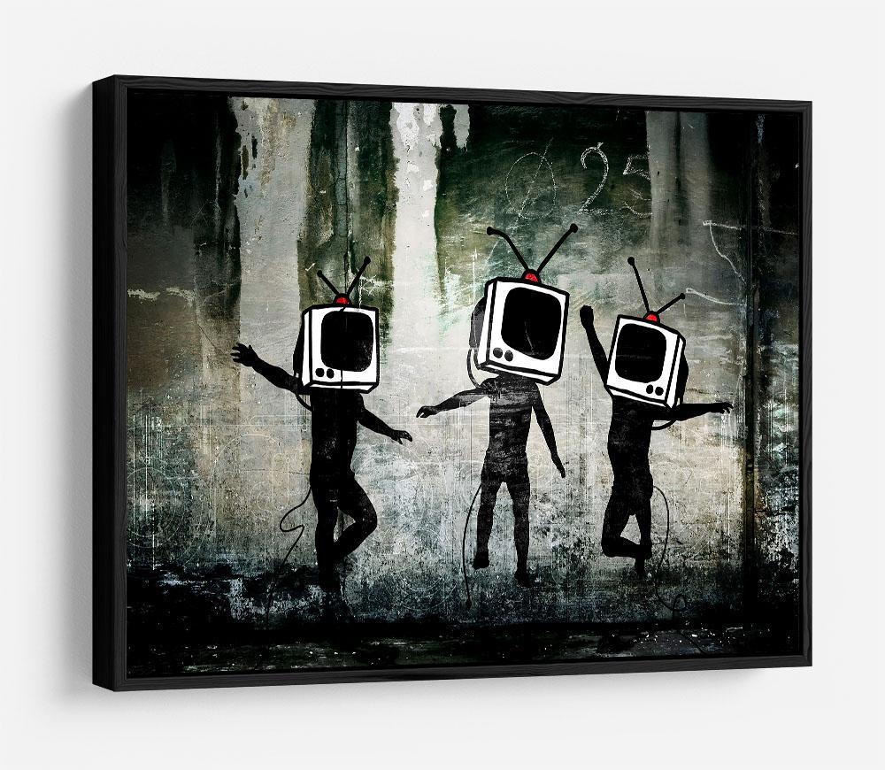 Banksy Dancing TV Heads HD Metal Print