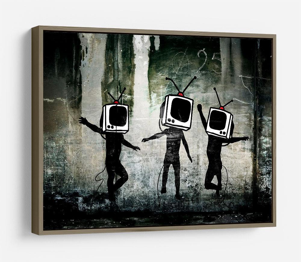 Banksy Dancing TV Heads HD Metal Print