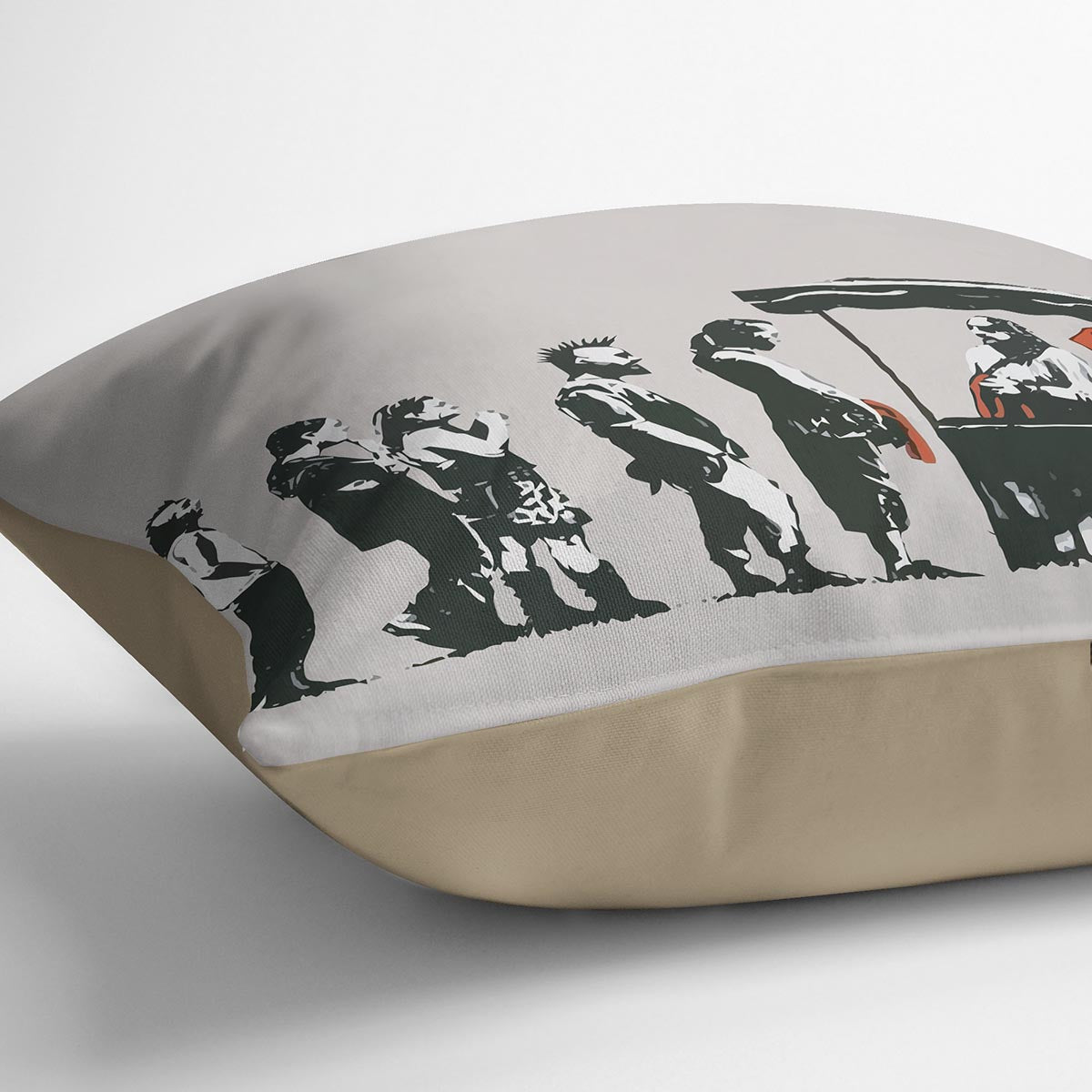 Banksy Destroy Capitalism Cushion