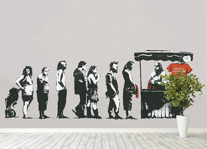 Banksy Destroy Capitalism Wall Mural Wallpaper - Canvas Art Rocks - 4