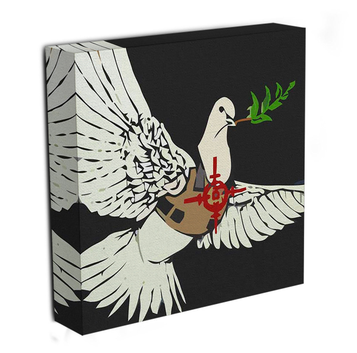 Banksy Dove in a Bulletproof Vest Canvas Print & Poster - US Canvas Art Rocks
