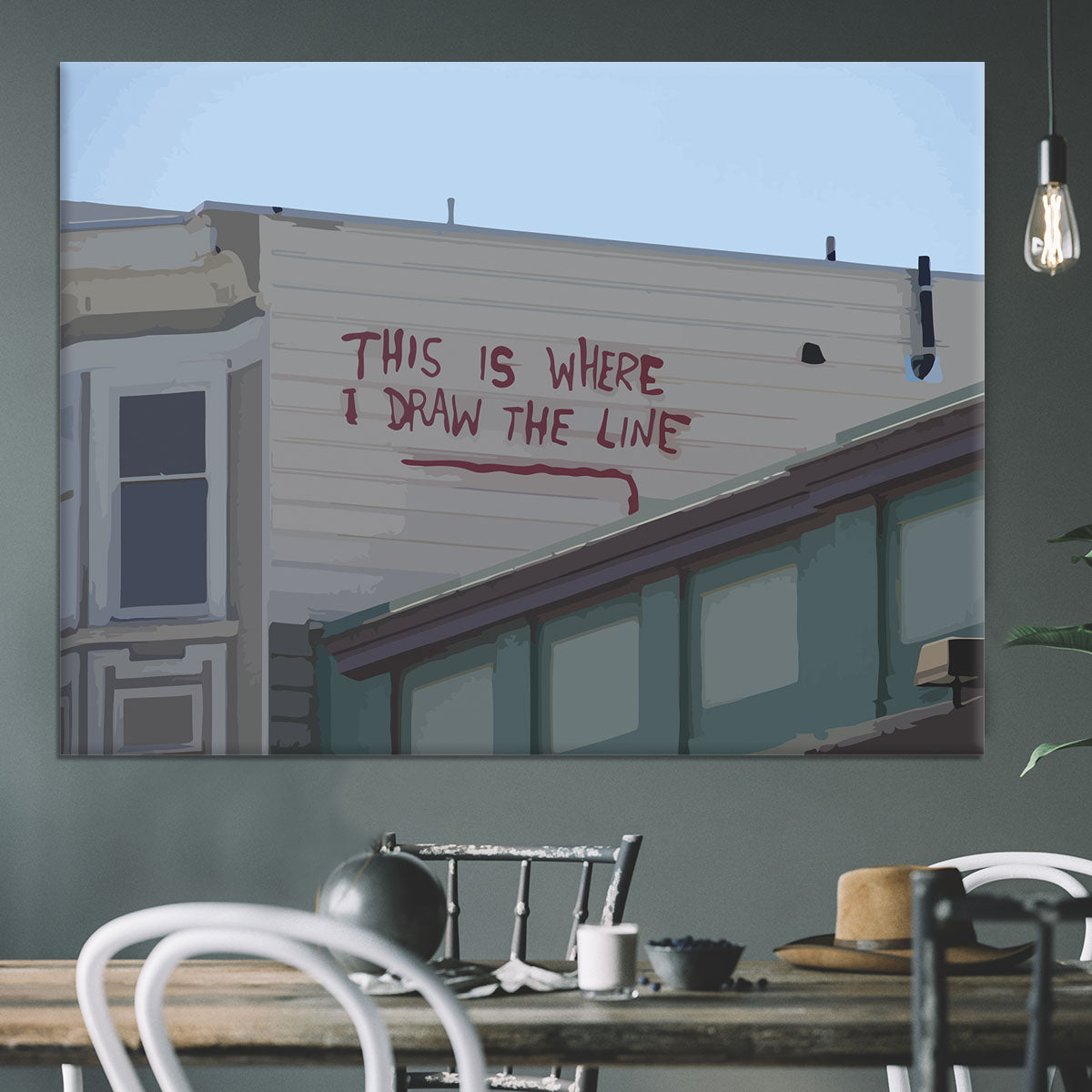 Banksy Draw The Line Canvas Print or Poster - Canvas Art Rocks - 3