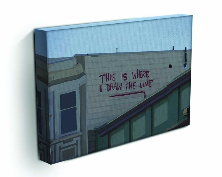 Banksy Draw The Line Canvas Print or Poster - Canvas Art Rocks - 3