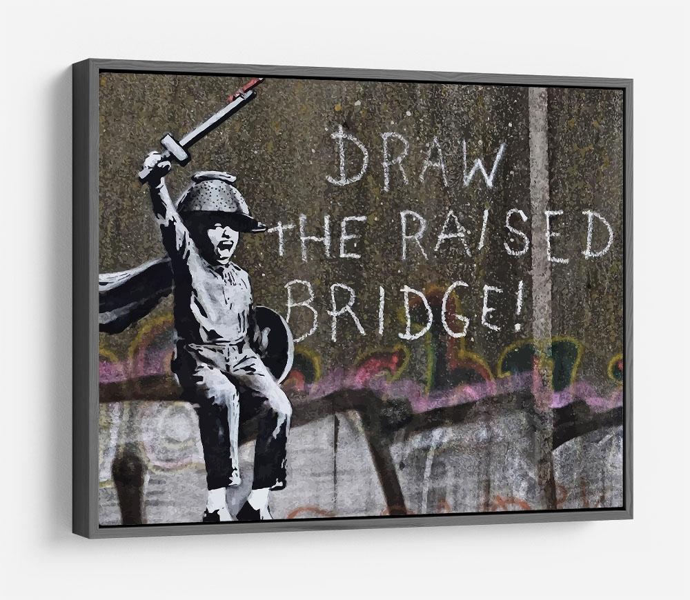 Banksy Draw The Raised Bridge HD Metal Print