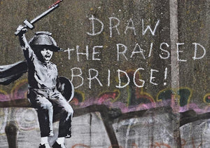 Banksy Draw The Raised Bridge Wall Mural Wallpaper - Canvas Art Rocks - 1