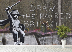 Banksy Draw The Raised Bridge Wall Mural Wallpaper - Canvas Art Rocks - 4
