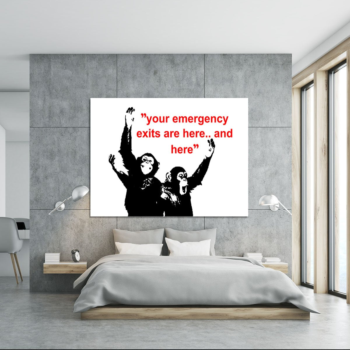 Banksy Emergency Exits Canvas Print or Poster