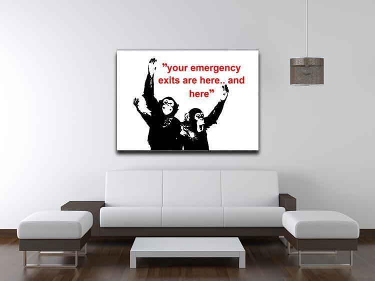 Banksy Emergency Exits Canvas Print or Poster - Canvas Art Rocks - 4