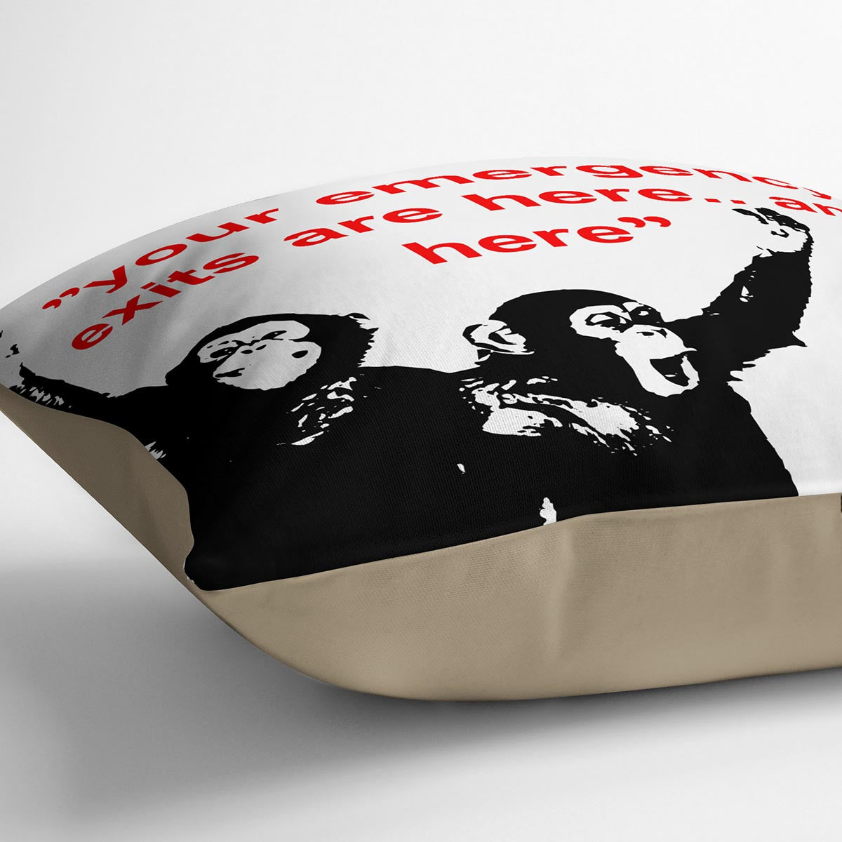 Banksy Emergency Exits Cushion