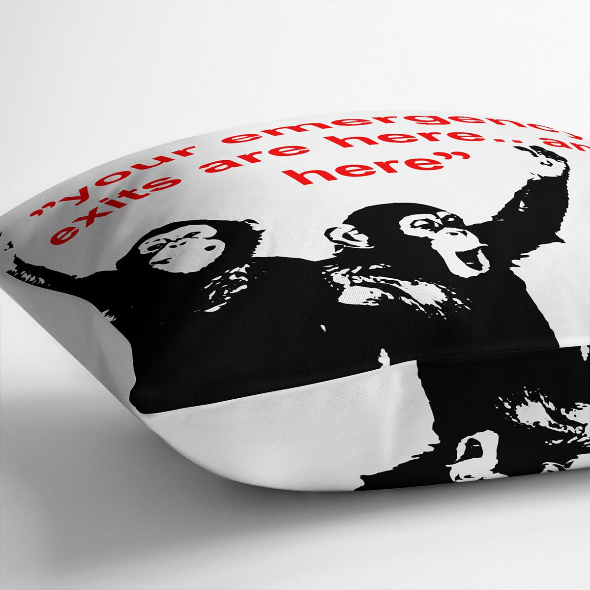 Banksy Emergency Exits Cushion