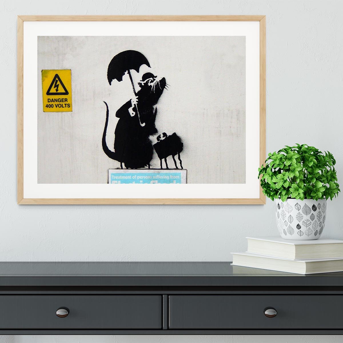 Banksy English Rat Framed Print - Canvas Art Rocks - 3