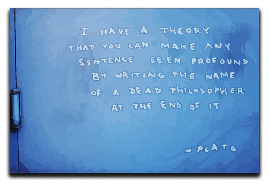 Banksy Fake Plato Quote Canvas Print or Poster - Canvas Art Rocks - 1