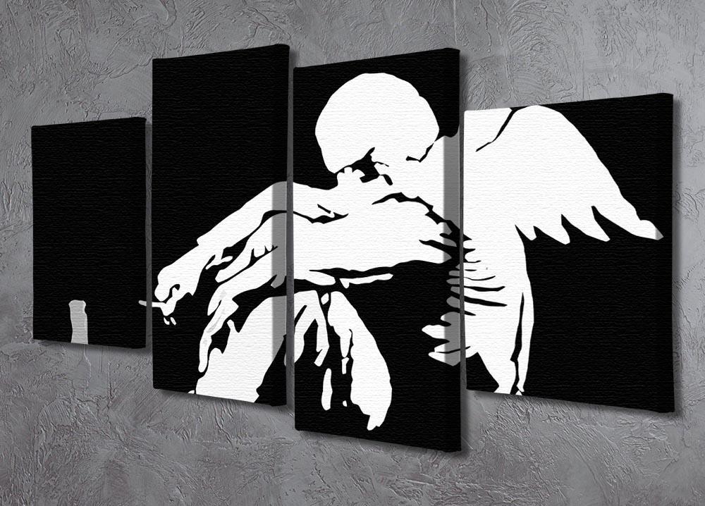 Banksy Fallen Angel 4 Split Panel Canvas - Canvas Art Rocks - 2