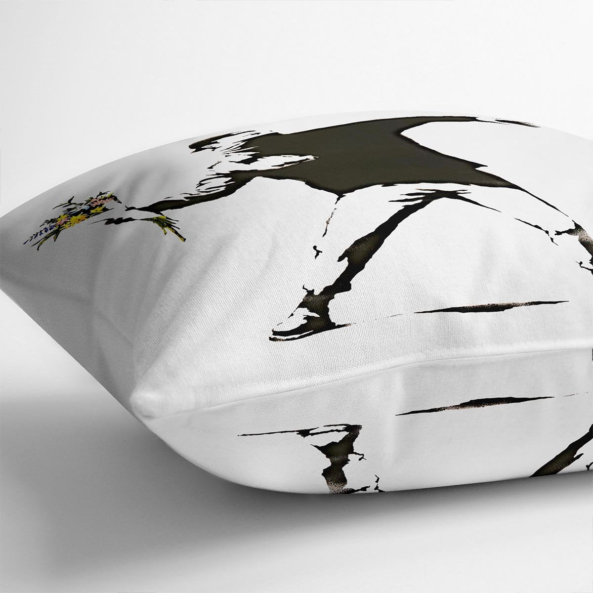 Banksy Flower Thrower Cushion