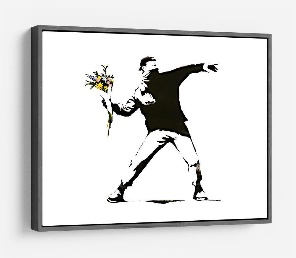 Banksy Flower Thrower HD Metal Print