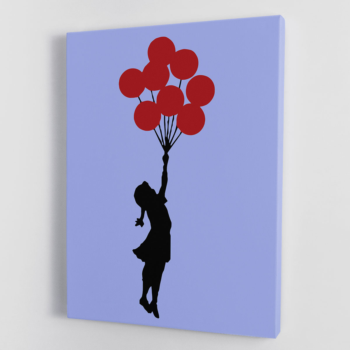 Banksy Flying Balloon Girl Blue Canvas Print or Poster - Canvas Art Rocks - 1