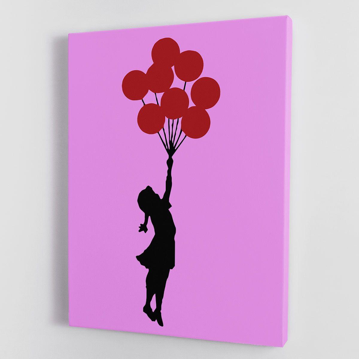 Banksy Flying Balloon Girl Purple Canvas Print or Poster - Canvas Art Rocks - 1