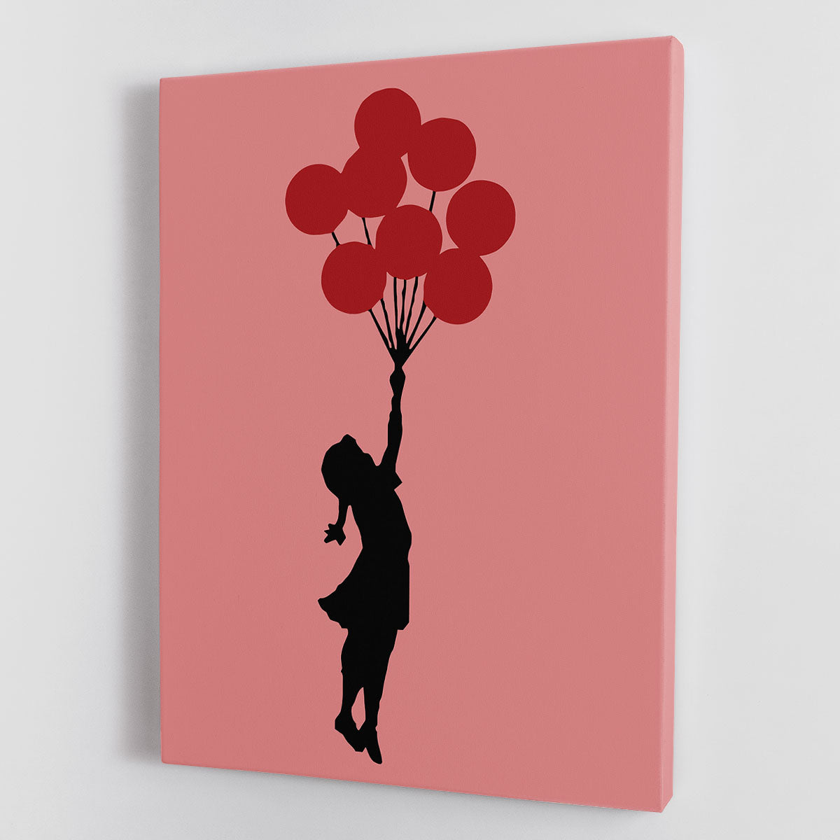 Banksy Flying Balloon Girl Red Canvas Print or Poster - Canvas Art Rocks - 1