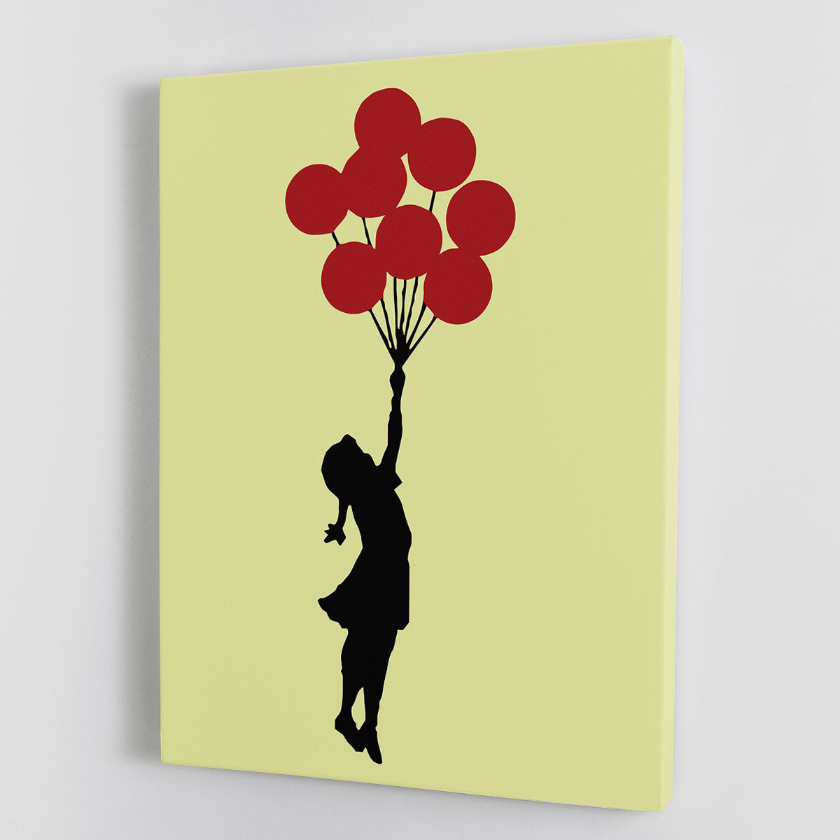 Banksy Flying Balloon Girl Yellow Canvas Print or Poster - Canvas Art Rocks - 1