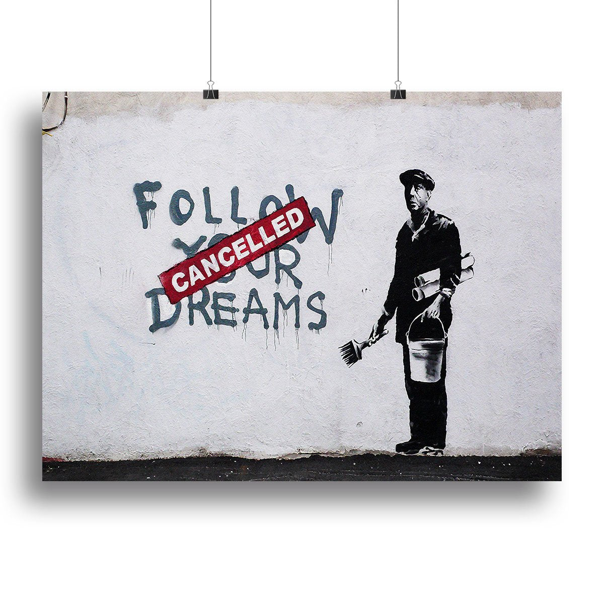 Banksy Follow Your Dreams Canvas Print or Poster