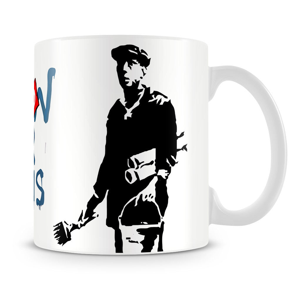 Banksy Follow Your Dreams - Cancelled Mug - Canvas Art Rocks