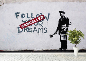 Banksy Follow Your Dreams Wall Mural Wallpaper - Canvas Art Rocks - 4