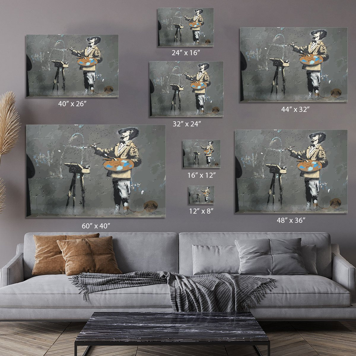 Banksy French Painter Canvas Print or Poster