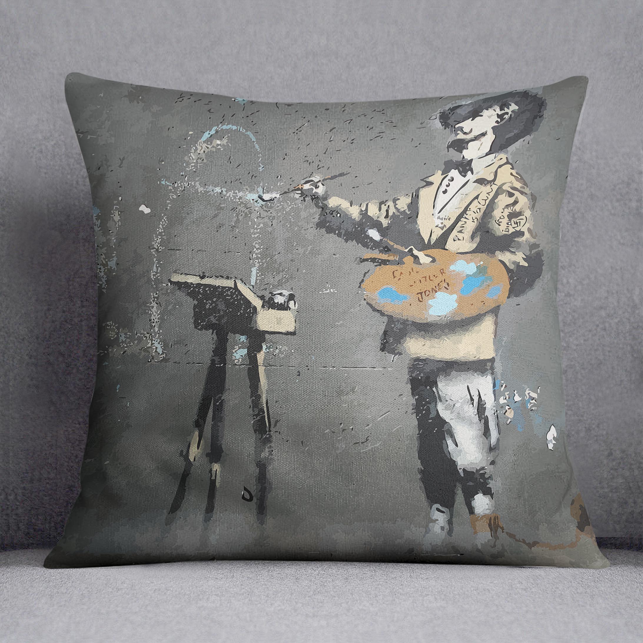 Banksy French Painter Cushion