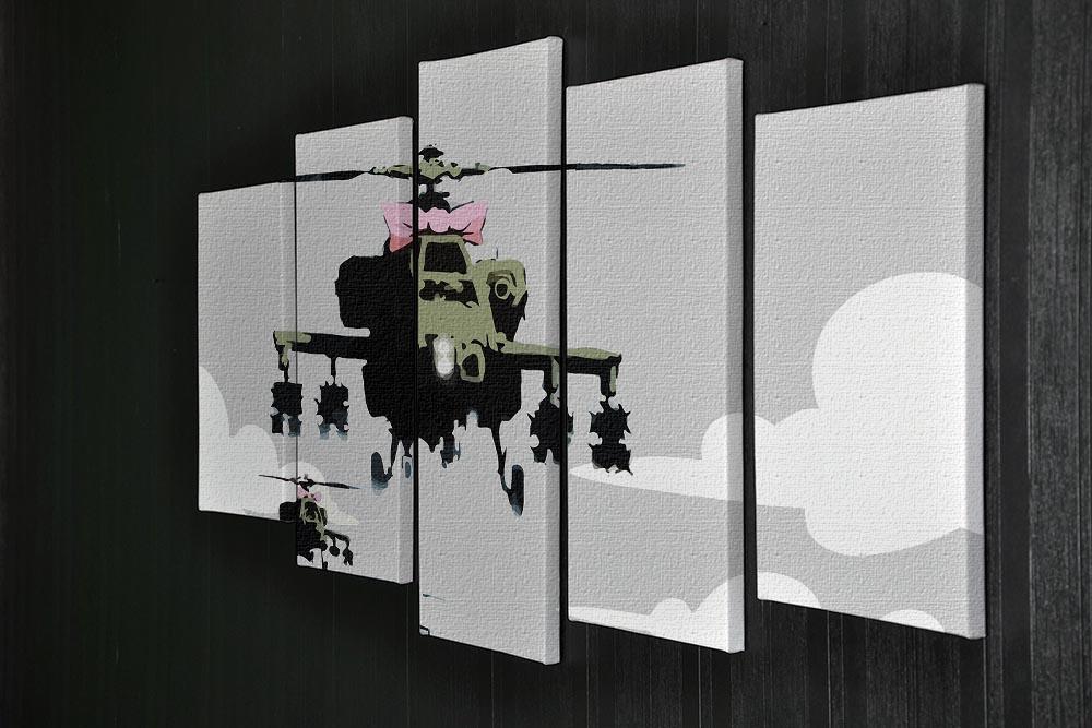 Banksy Friendly Helicopters 5 Split Panel Canvas - Canvas Art Rocks - 2