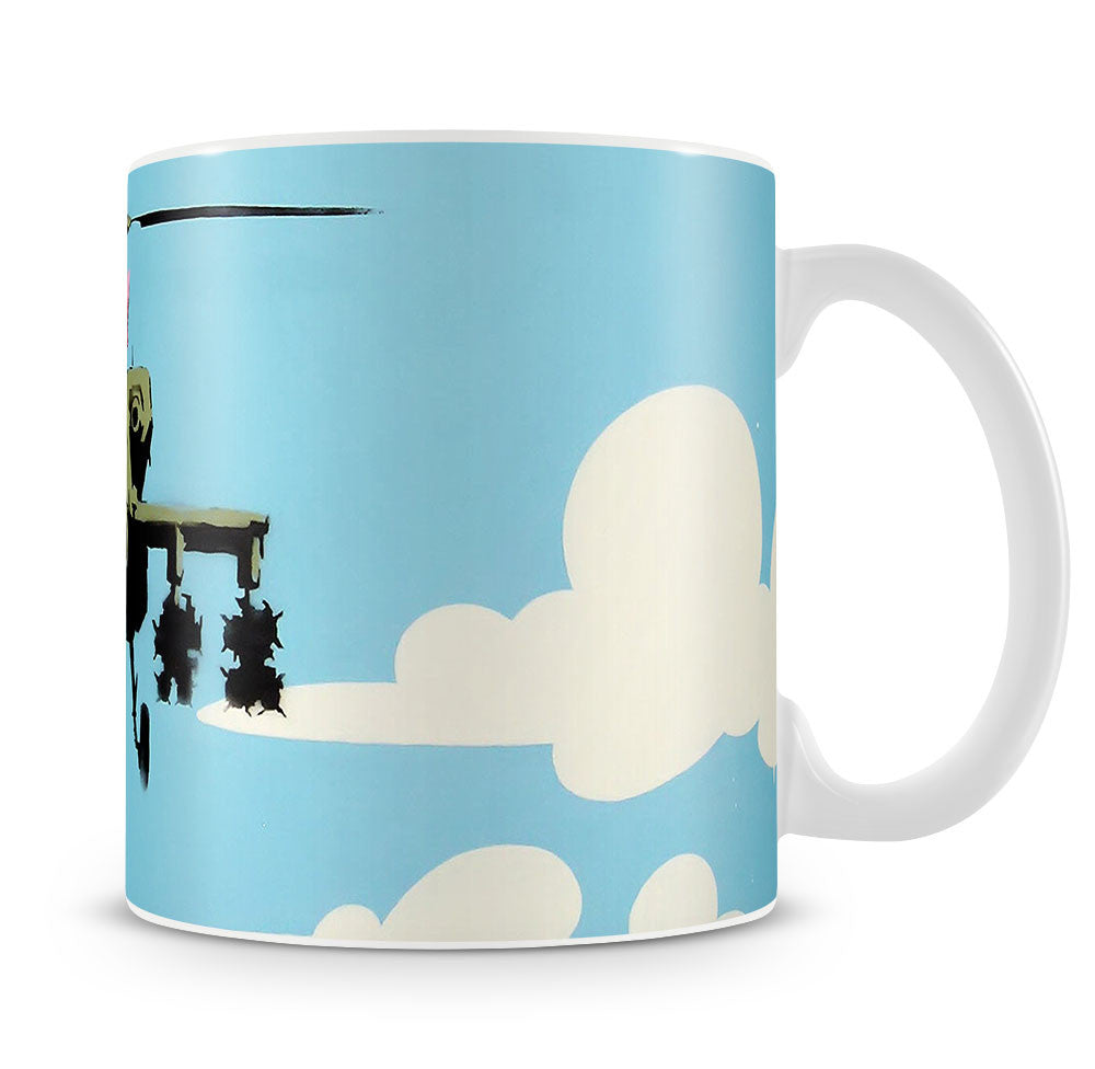 Banksy Friendly Helicopters Mug - Canvas Art Rocks