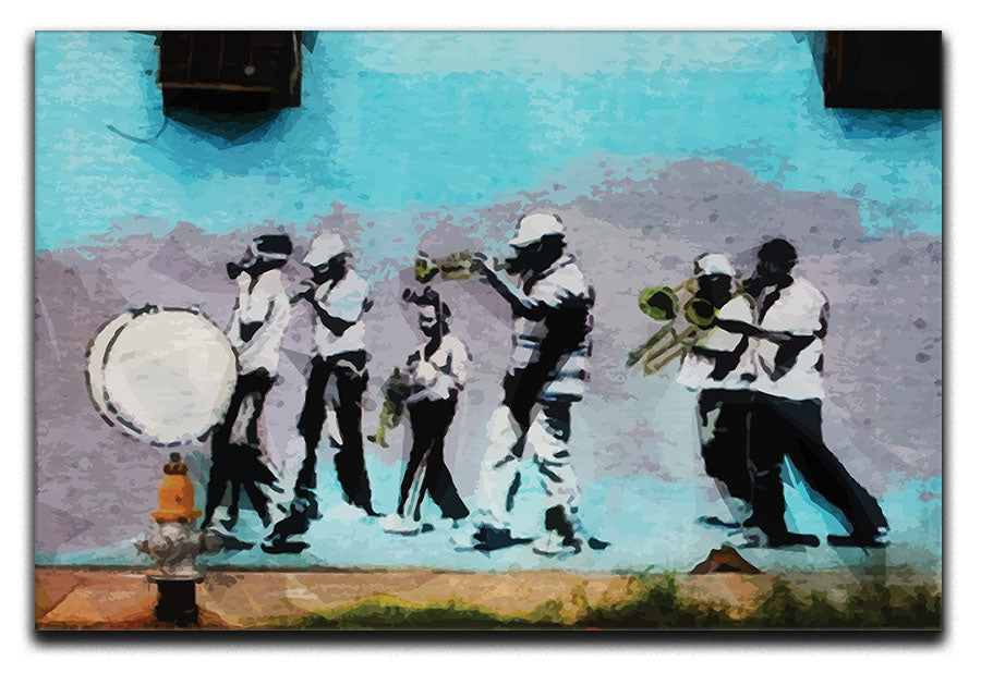 Banksy Gas Mask Marching Band Canvas Print or Poster - Canvas Art Rocks - 1
