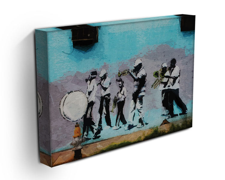 Banksy Gas Mask Marching Band Canvas Print or Poster - Canvas Art Rocks - 3