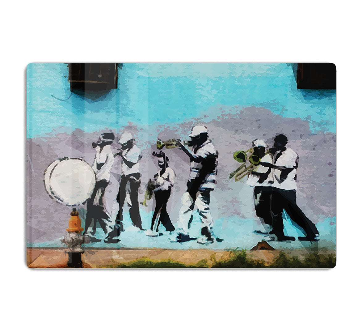 Banksy Gas Mask Marching Band HD Metal Print - Canvas Art Rocks - 1