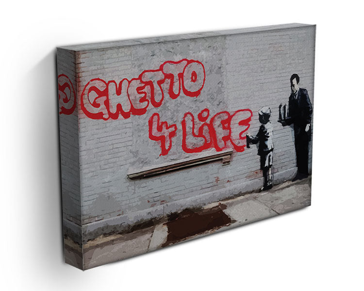 Banksy Ghetto For Life Canvas Print or Poster - Canvas Art Rocks - 3