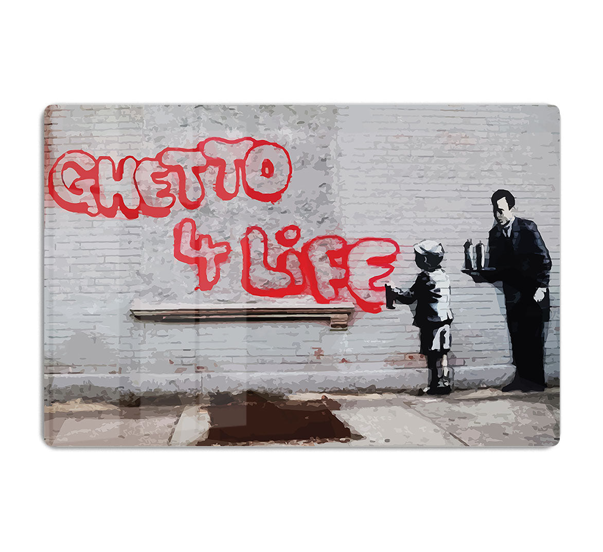 Banksy Ghetto For Life HD Metal Print - Canvas Art Rocks - 1