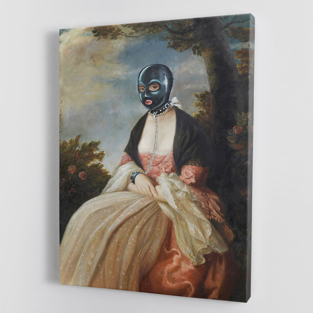 Banksy Gimp-Masked Woman Canvas Print or Poster