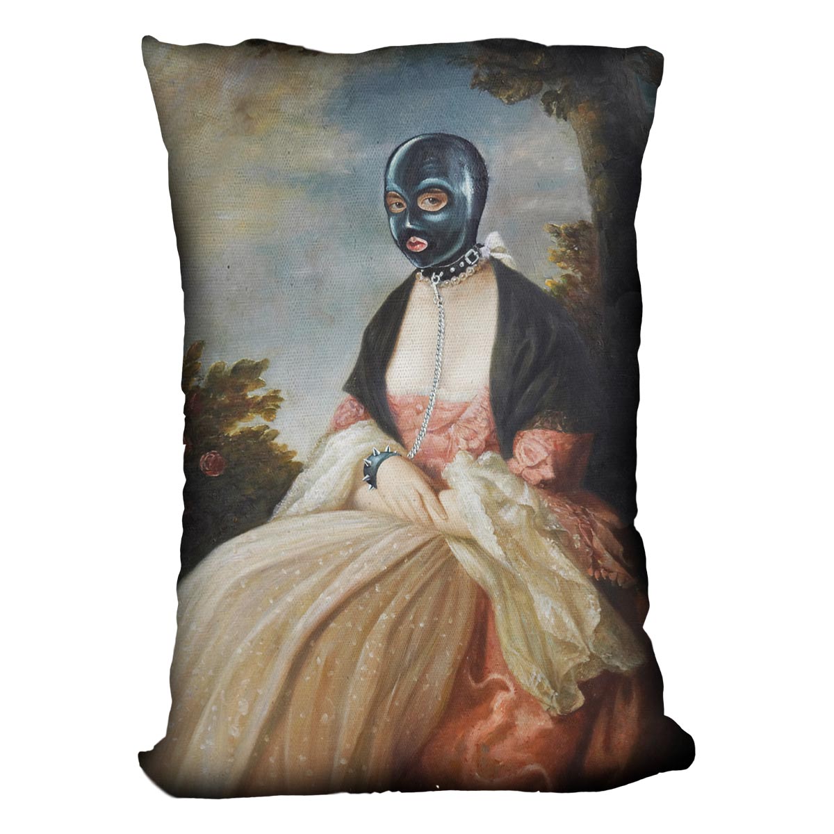 Banksy Gimp-Masked Woman Cushion