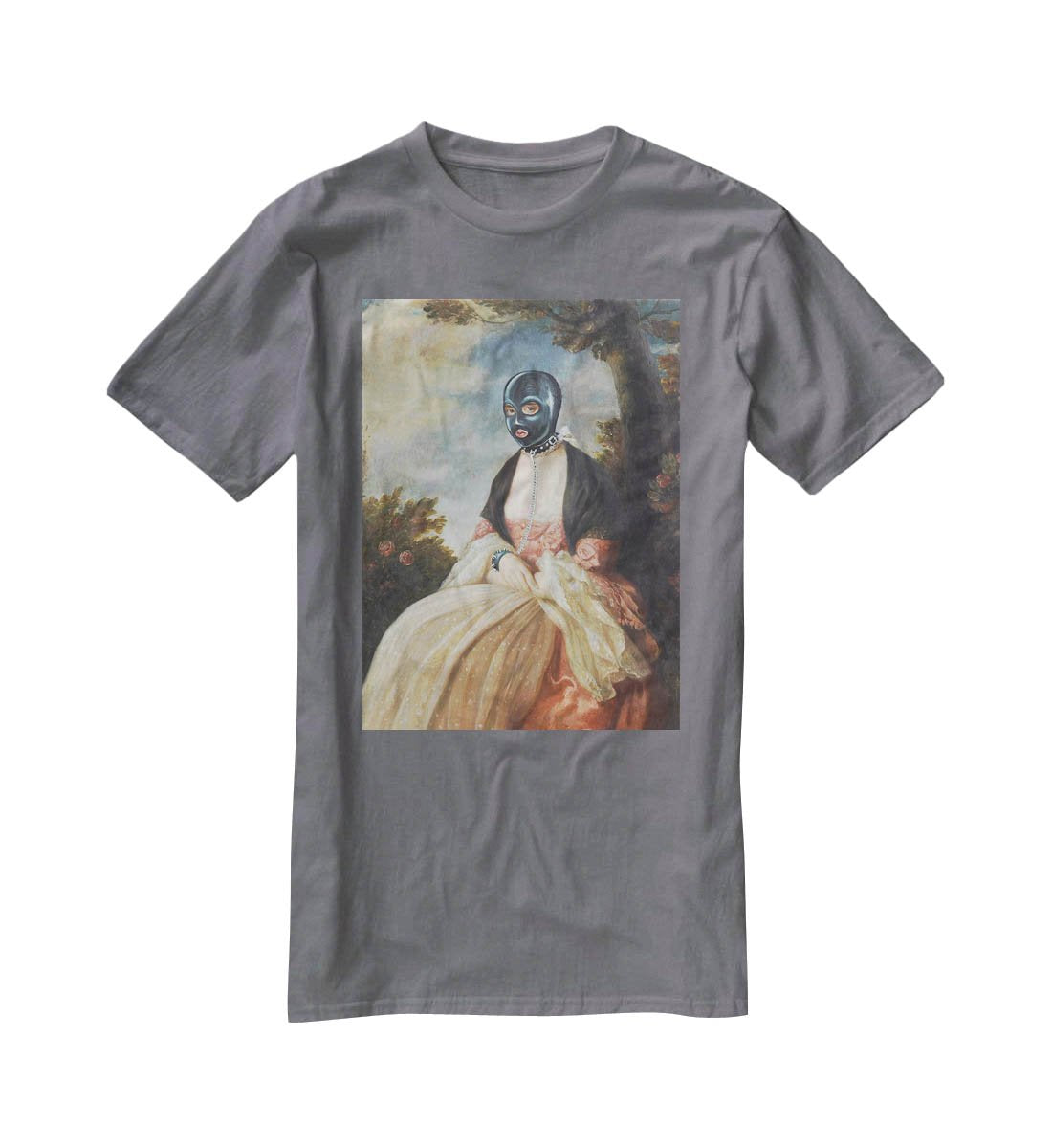 Banksy Gimp-Masked Woman T-Shirt - Canvas Art Rocks - 3